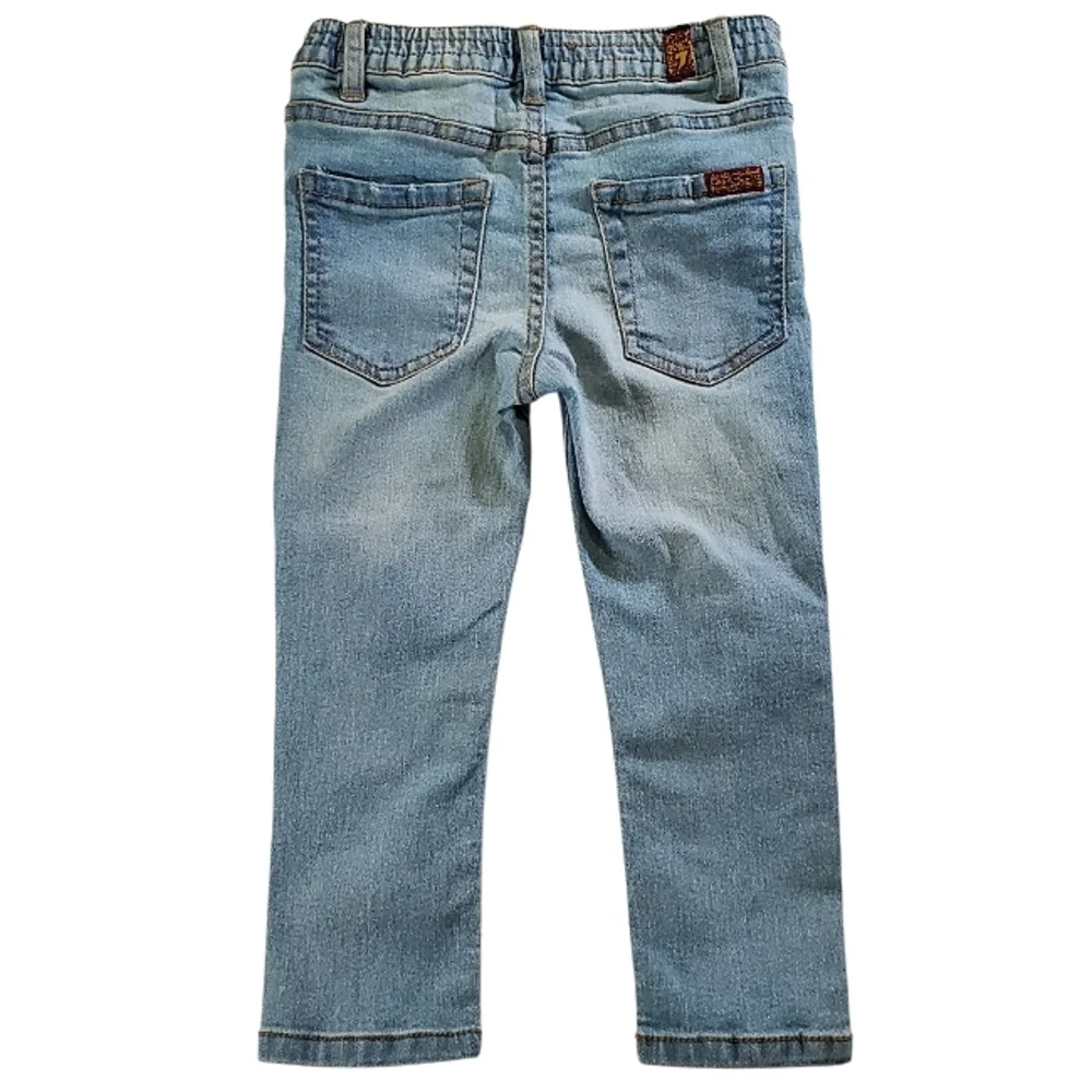 K1358 * 7 For All Mankind Girls Jeans Light Wash Denim Size 24M